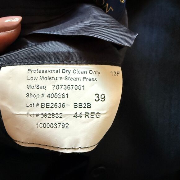 Brooks Brothers 1818 Madison SaxxonWool Pinstripe Suit Made USA Charcoal 44R/39W - Picture 12 of 15